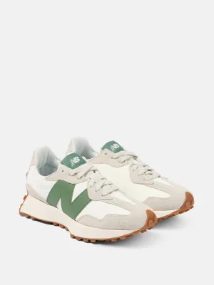 327 suede-trimmed leather sneakers