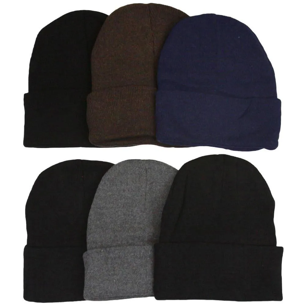 6-Pack: ToBeInStyle Unisex Warm Double-Layered Beanies