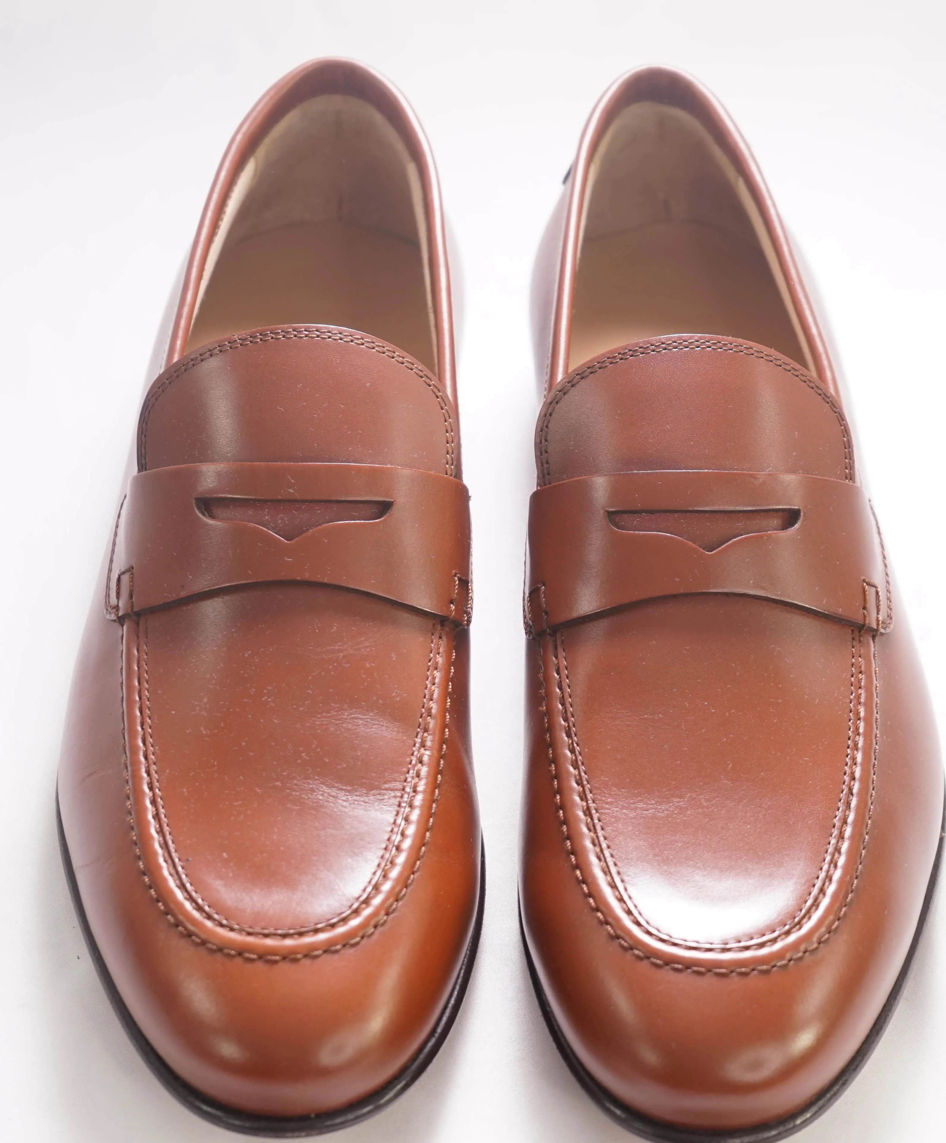 $895 SALVATORE FERRAGAMO - “GOYA" Brown Gancini Loafers - 9.5 EE