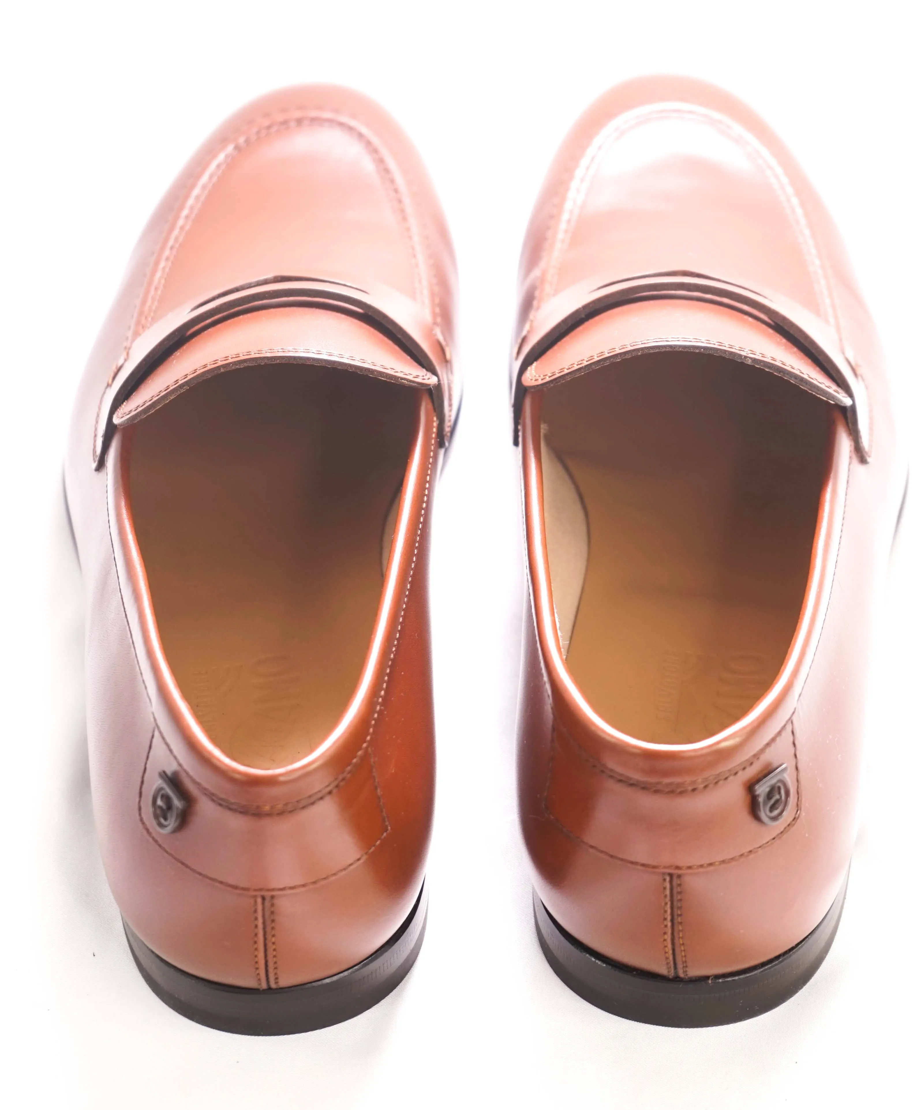 $895 SALVATORE FERRAGAMO - “GOYA" Brown Gancini Loafers - 9.5 EE