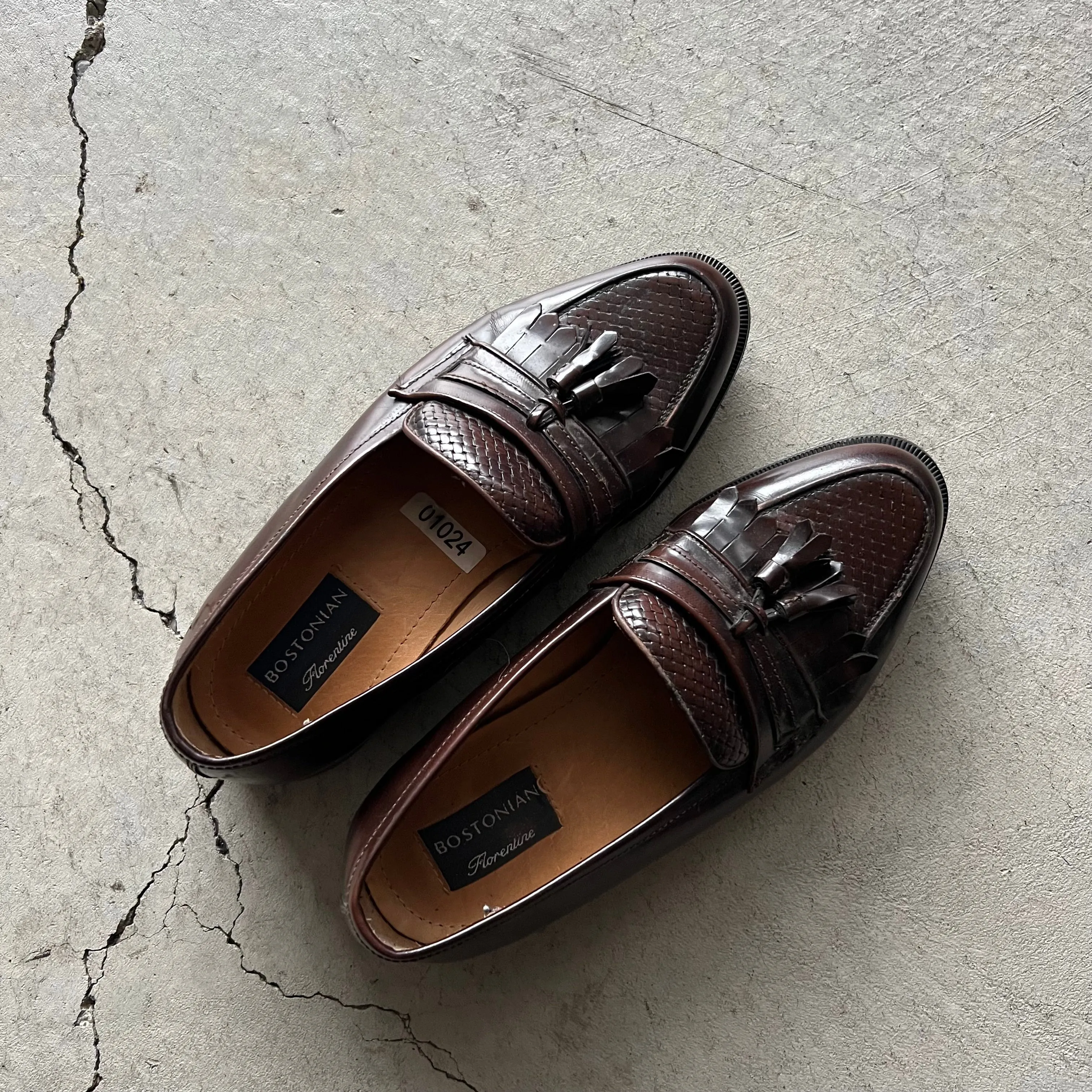 90s Brown Leather Tassel Loafers- M's 7, W's 8.5