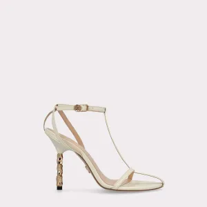 ADA 13 IVORY LEATHER SANDALS
