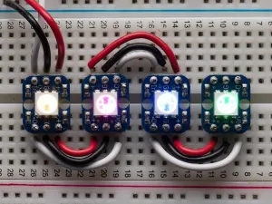Adafruit Breadboard-friendly RGB Smart NeoPixel  (Pack of 4)