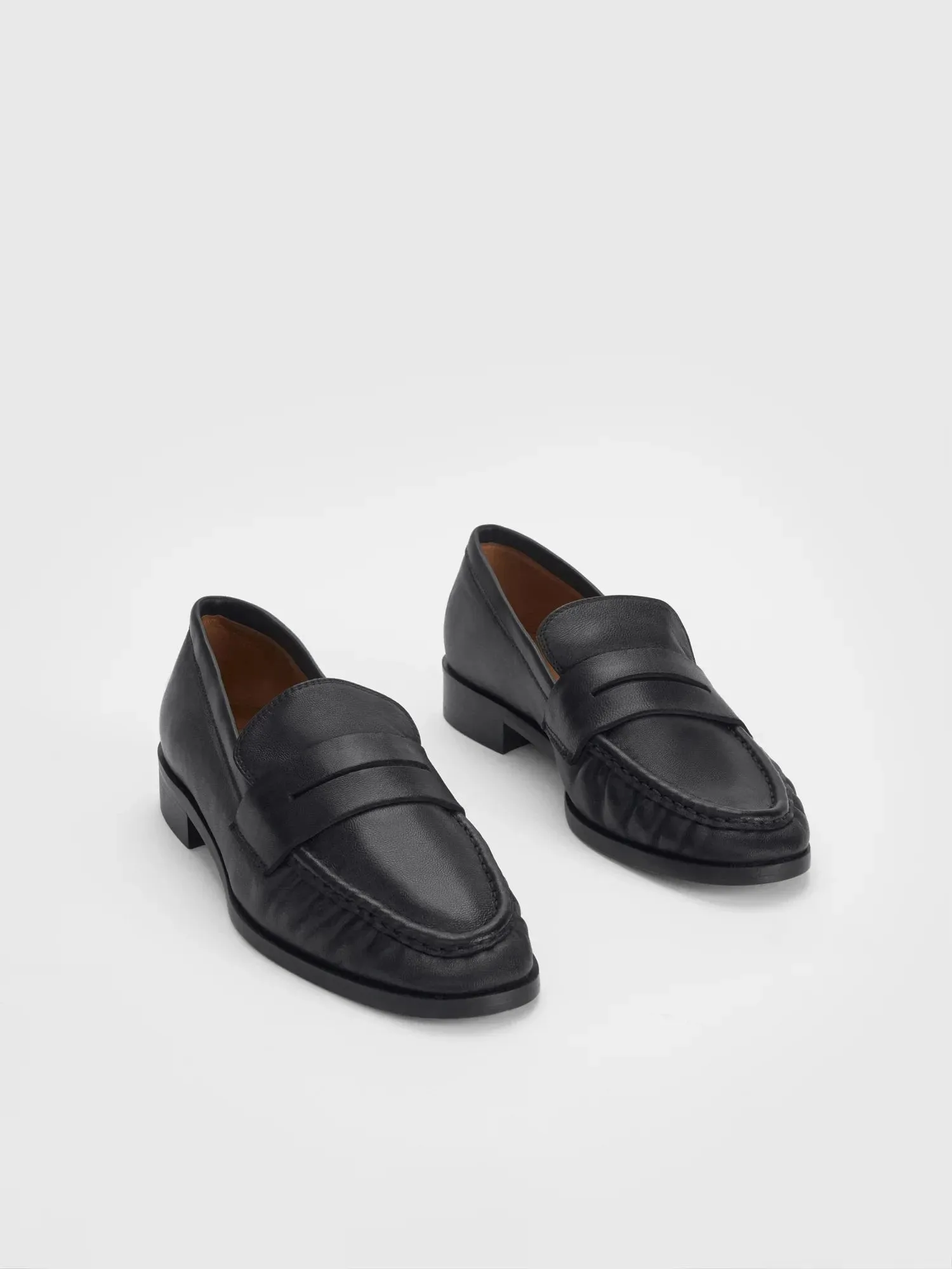 Airola Black Nappa Loafers - Black