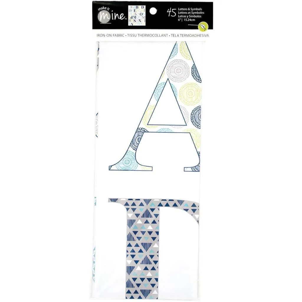 Alphabet Uppercase Iron-On Fabric Letters & Symbols Cool
