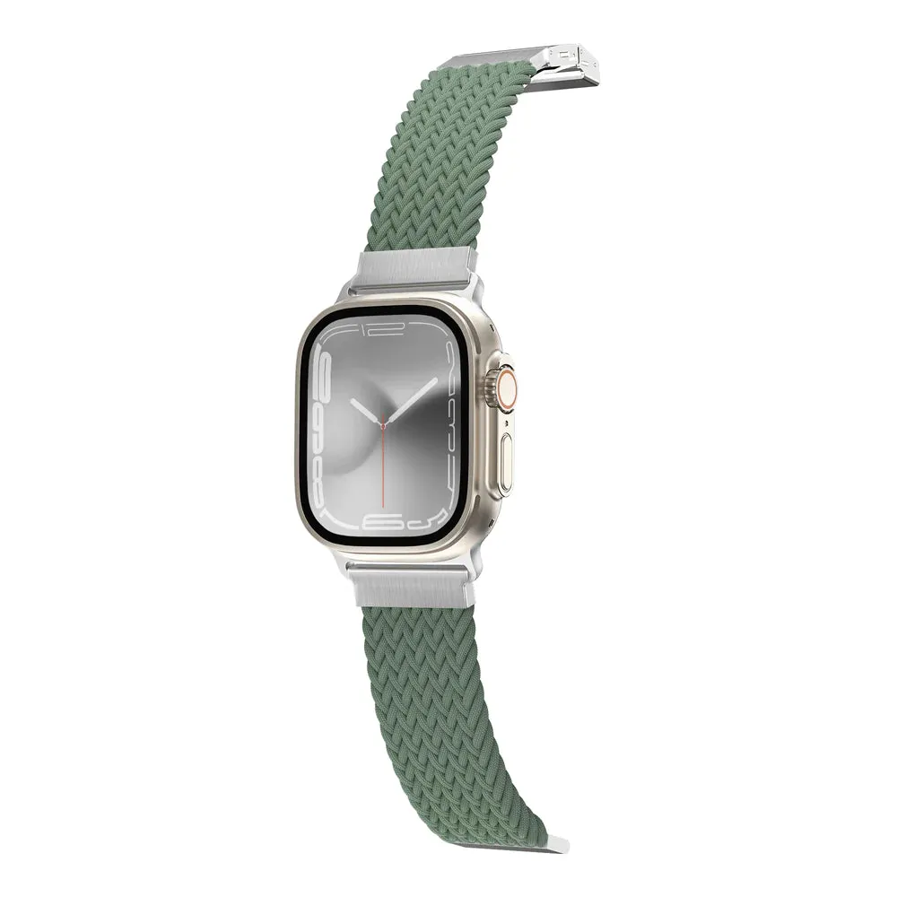 AmazingThing TITAN WEAVE II Braided Sport Band for Apple Watch 8/9 41mm - Dark Green