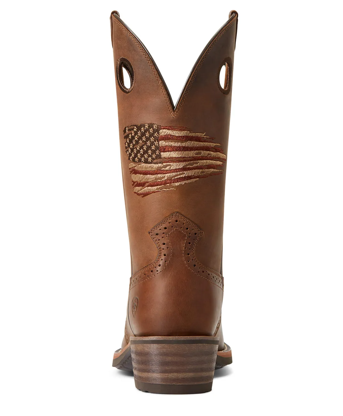 Ariat - 10040348- Men's Roughstock Patriot Western Boot- DISTRESSED BROWN