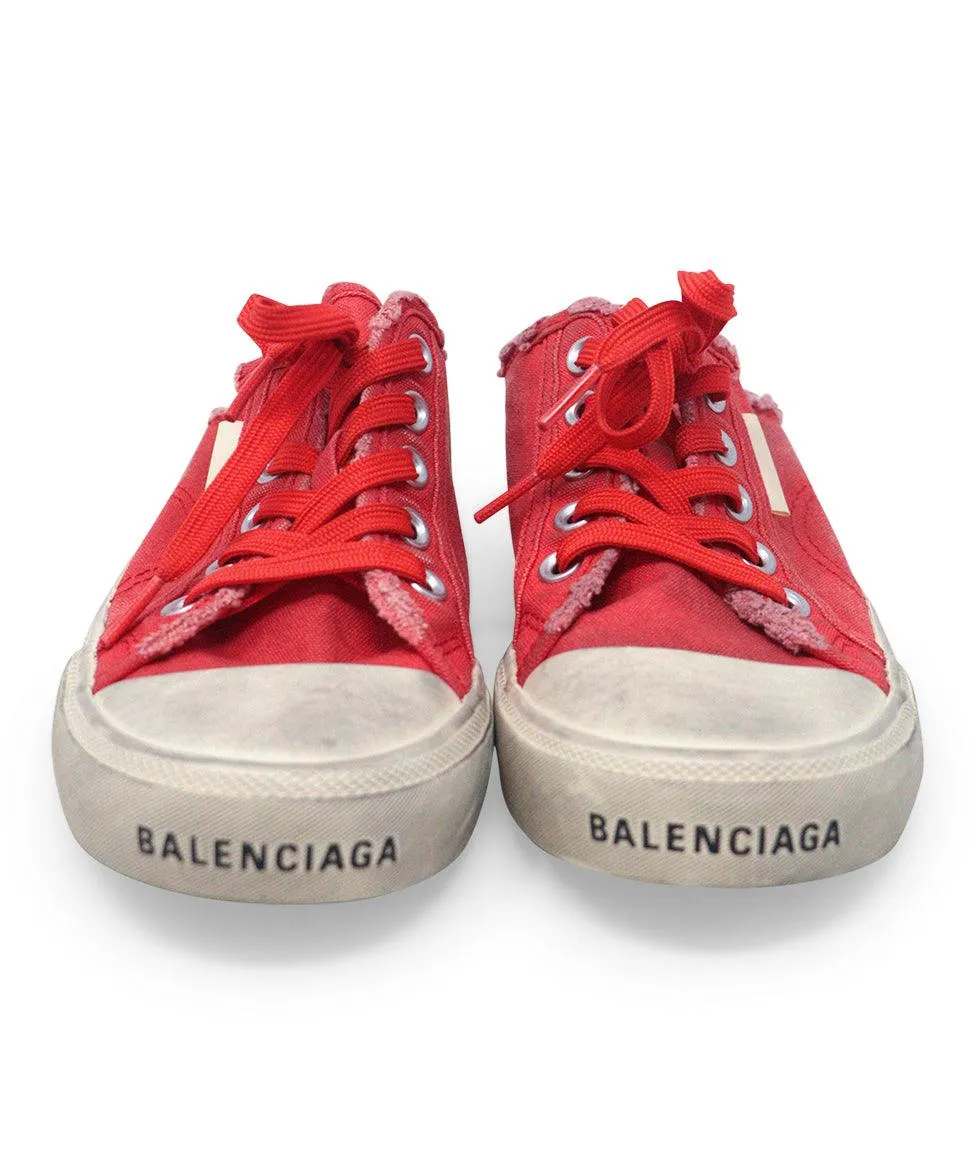 Balenciaga Red Canvas Sneakers sz 7