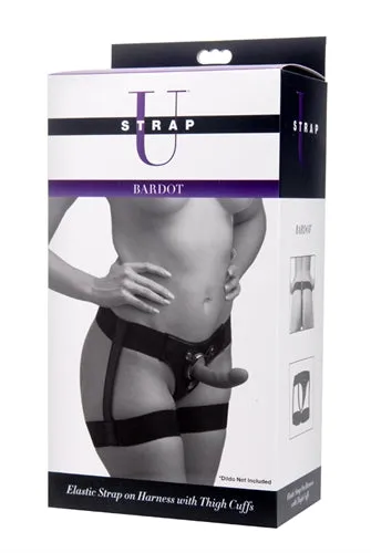 Bardot Elastic Strap on Harness With Thigh Cuffs*