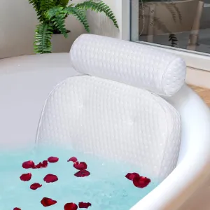 Bath Pillow for Bathtub Support Neck,Head and Back with Non-Slip Suction Cups