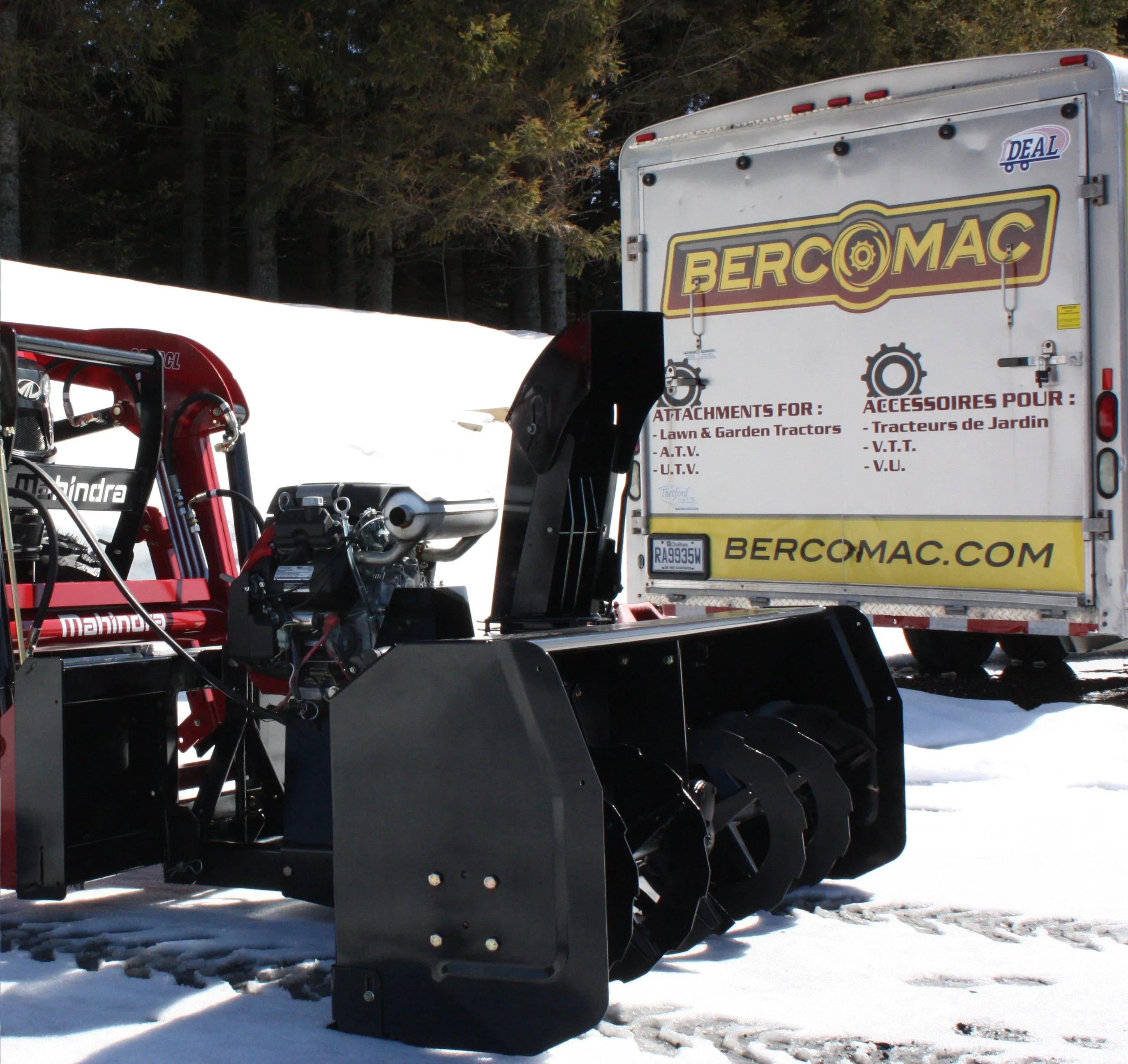 Bercomac 54" Versatile Plus Snowblower With "Skid Steer" Style Attach For Compact & Agricultural Tractor