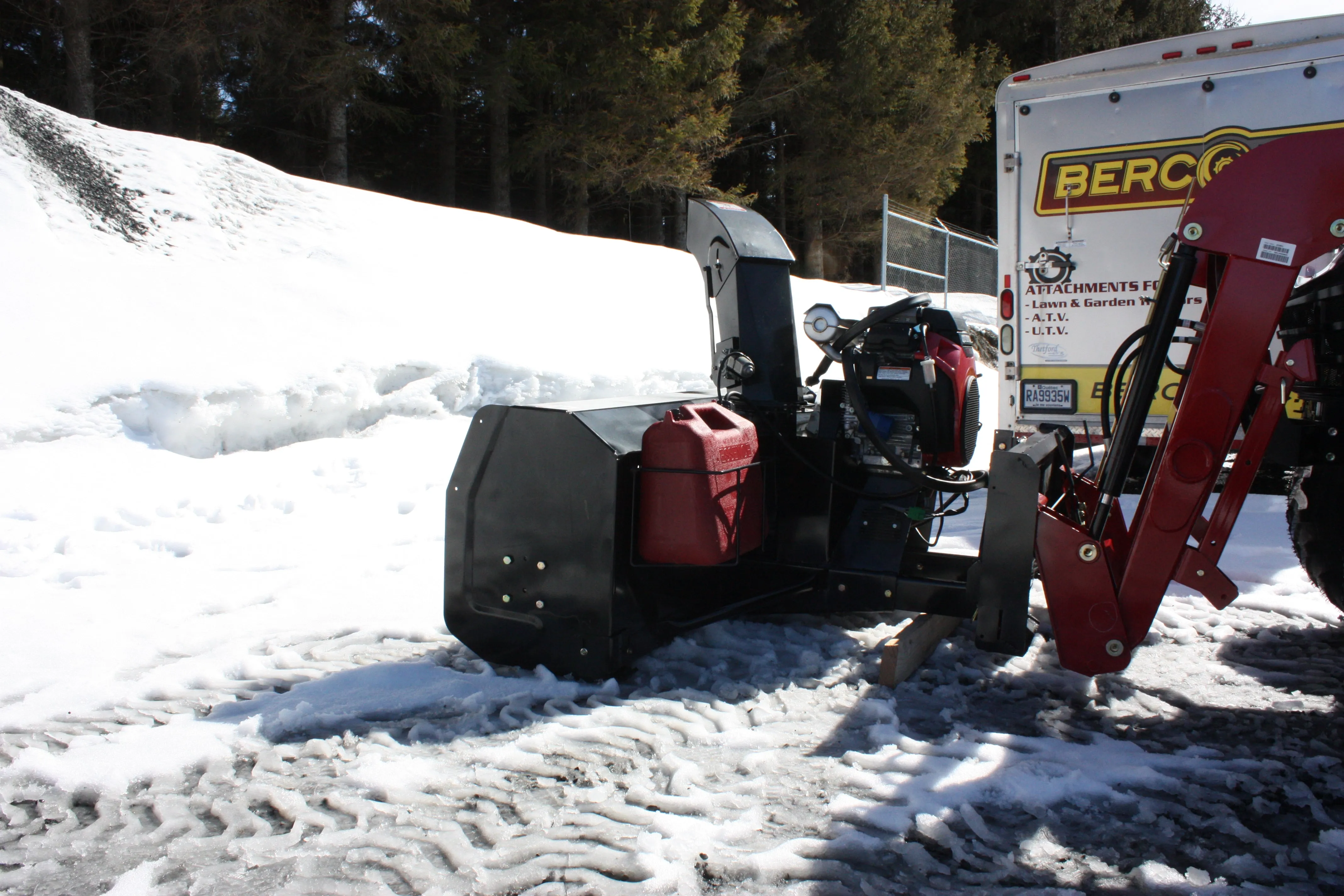 Bercomac 54" Versatile Plus Snowblower With "Skid Steer" Style Attach For Compact & Agricultural Tractor