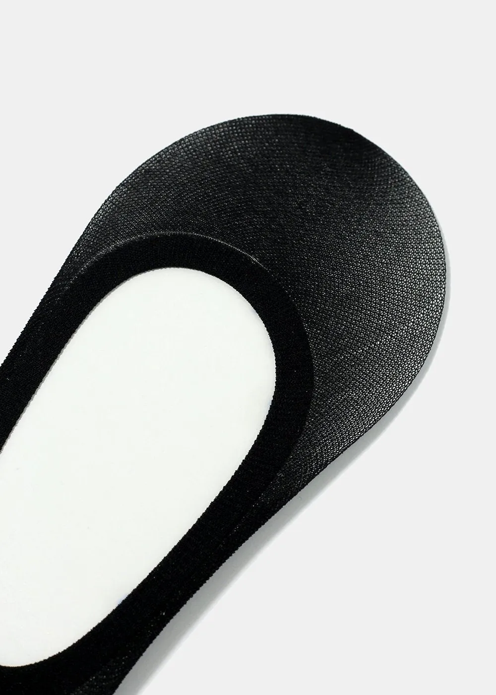 Black Mesh No-Show Socks