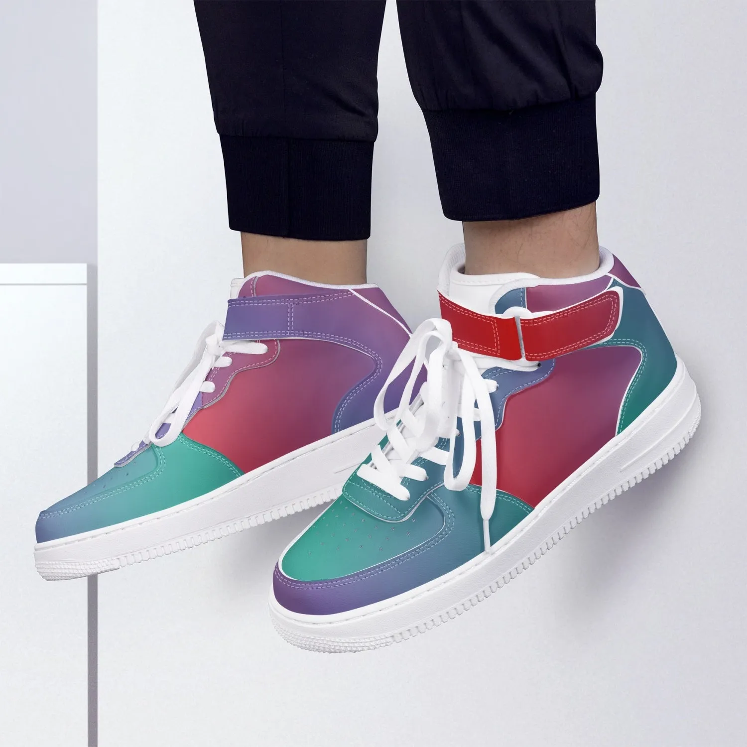Blue Green Faded Hi Tops