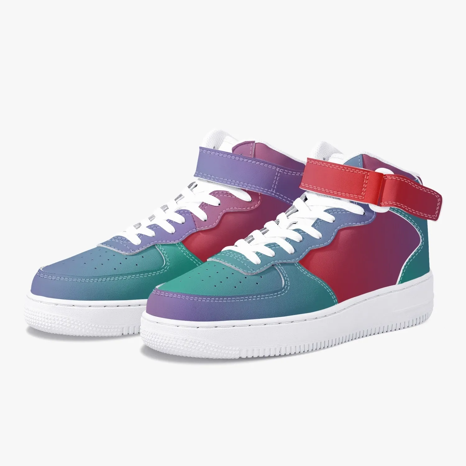 Blue Green Faded Hi Tops