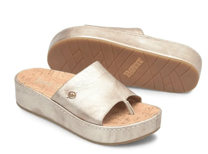 Born Women's Sharr Light Gold Panna Cotta Sandals BR0035330-GLD