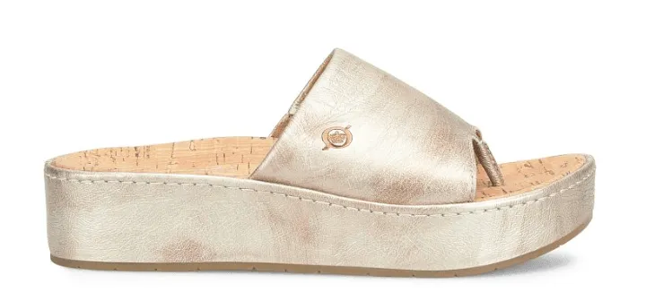 Born Women's Sharr Light Gold Panna Cotta Sandals BR0035330-GLD