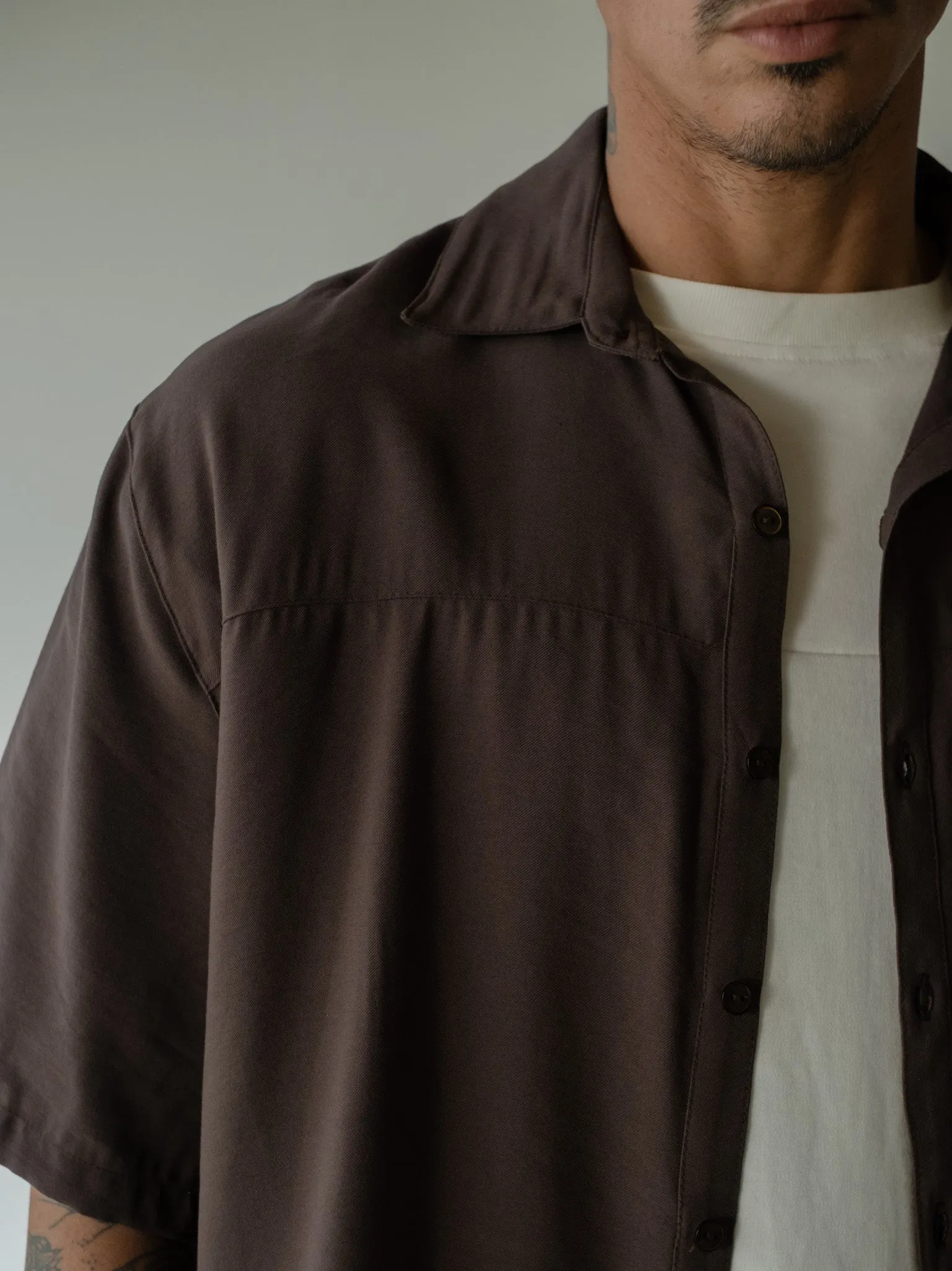 BOX OVERSHIRT -  MAROON