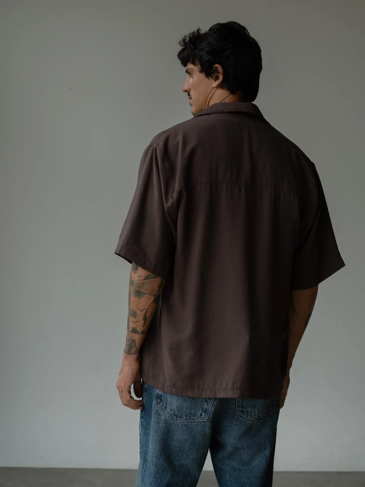 BOX OVERSHIRT -  MAROON