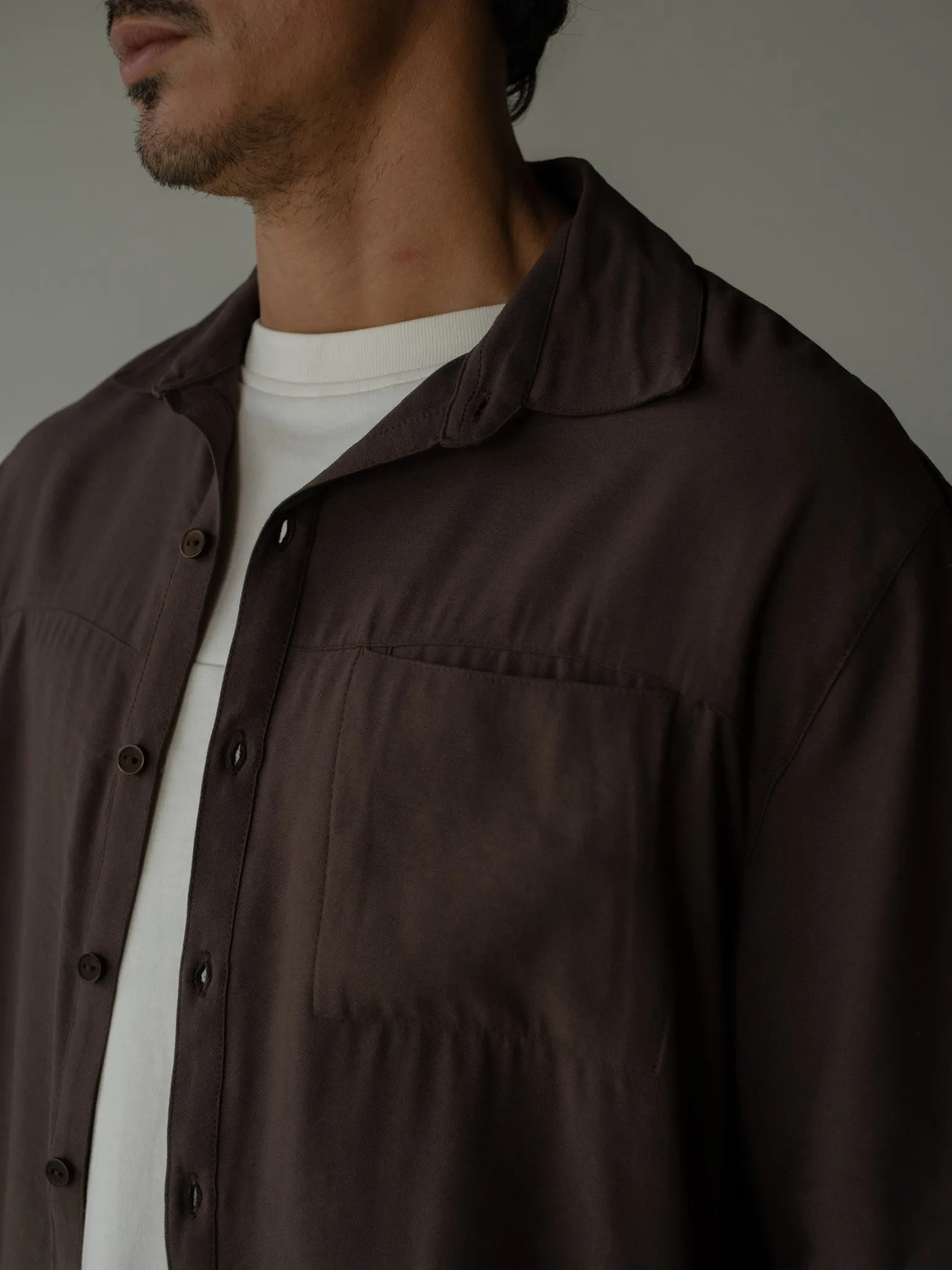 BOX OVERSHIRT -  MAROON