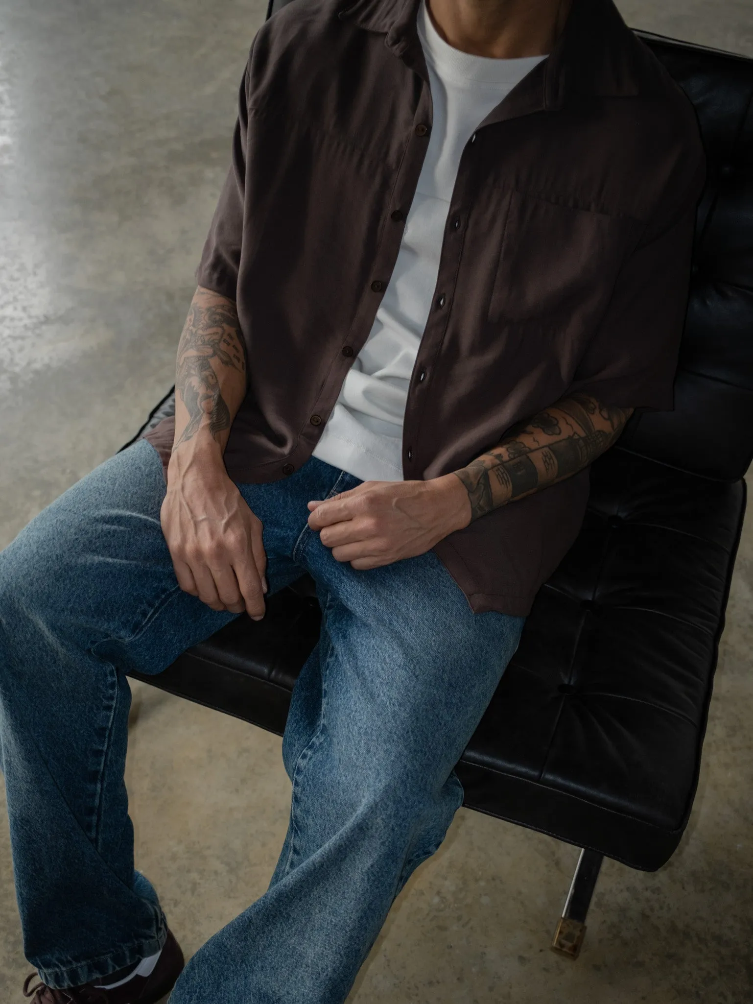 BOX OVERSHIRT -  MAROON