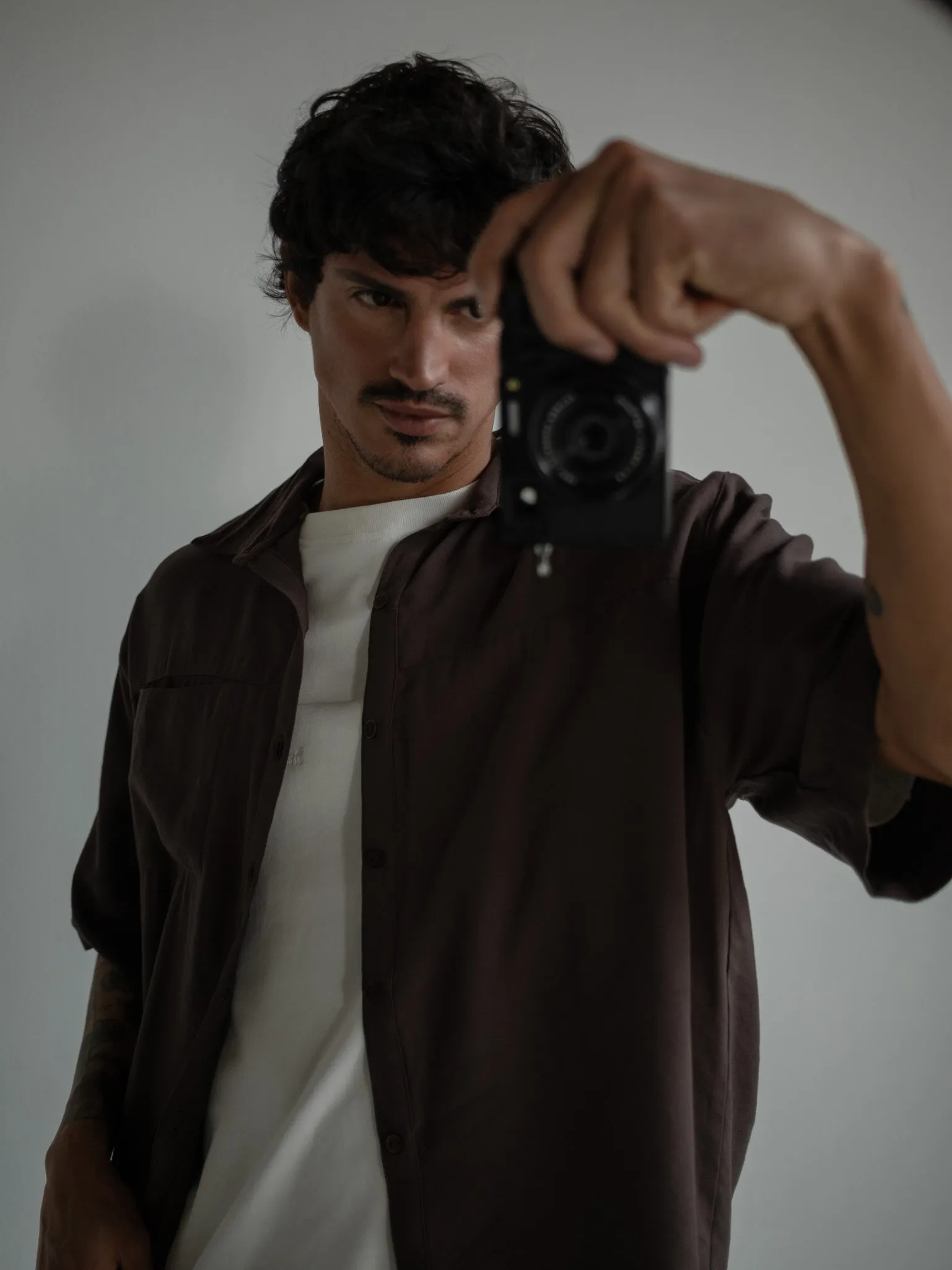 BOX OVERSHIRT -  MAROON