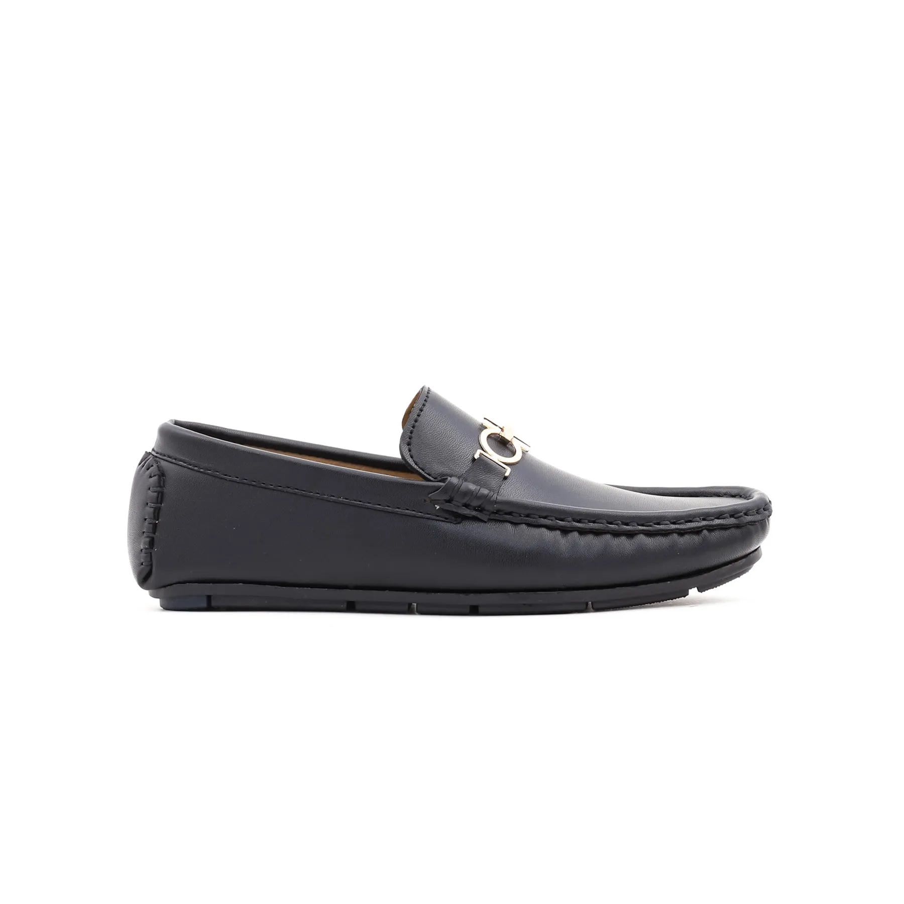 Boys Black Formal Moccasin KD0332
