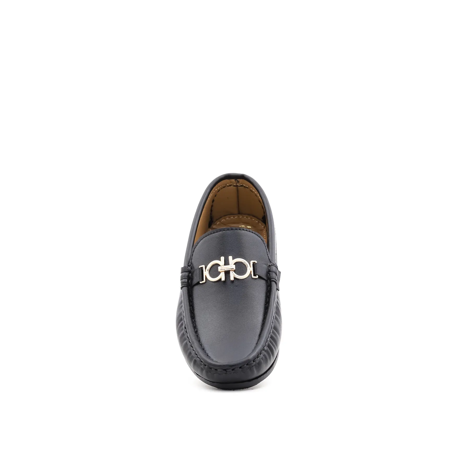 Boys Black Formal Moccasin KD0332