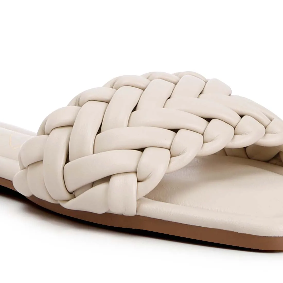 Braided Strap Flat Slip-Ons