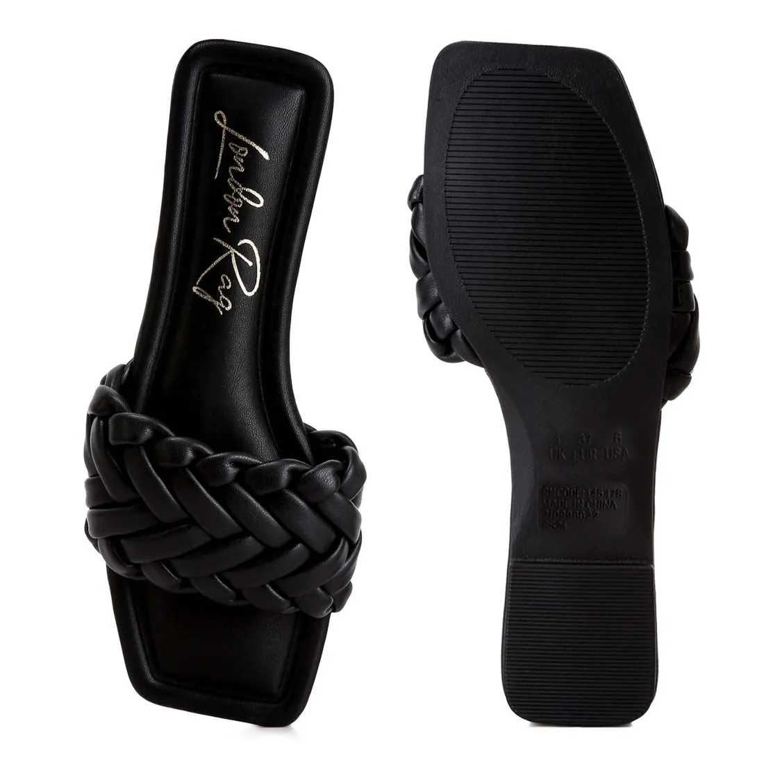 Braided Strap Flat Slip-Ons