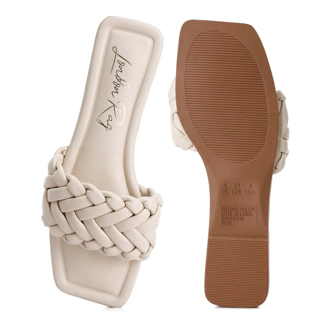 Braided Strap Flat Slip-Ons