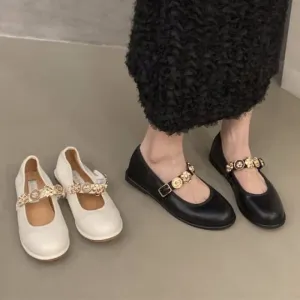 Buckled Detail Mary Jane Shoes