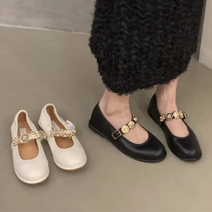 Buckled Detail Mary Jane Shoes