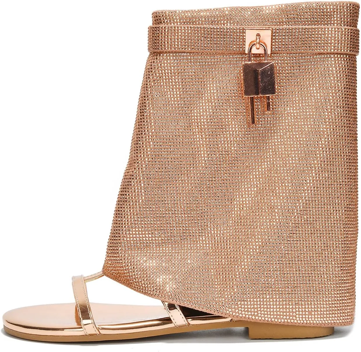 Carami Round Toe Fold Over Flat Sandals (Carami)