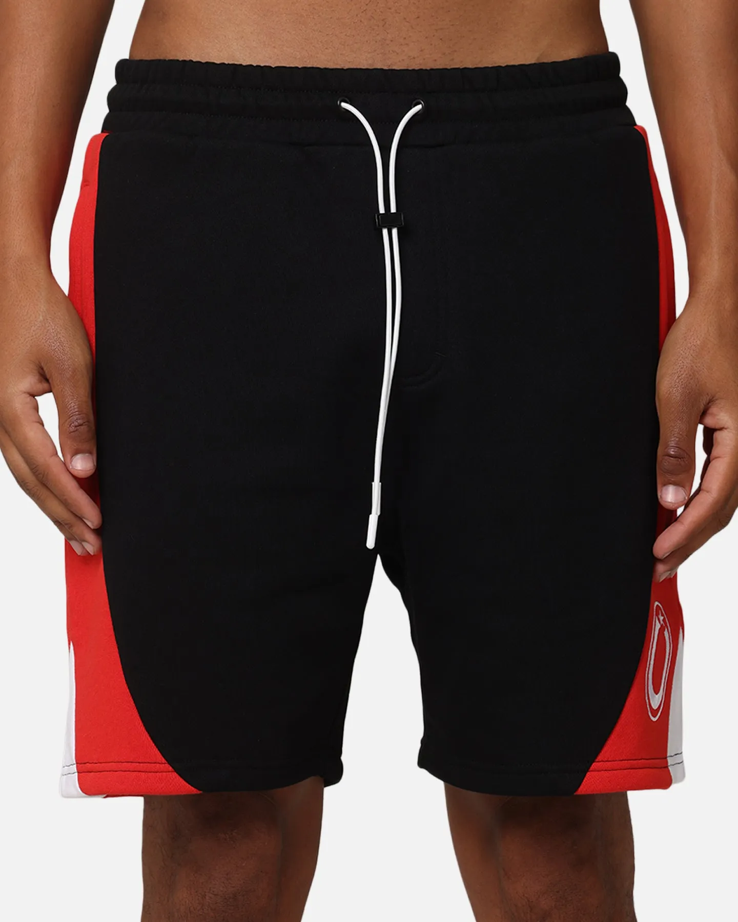 Carre C Star Panelled Shorts Black/Red