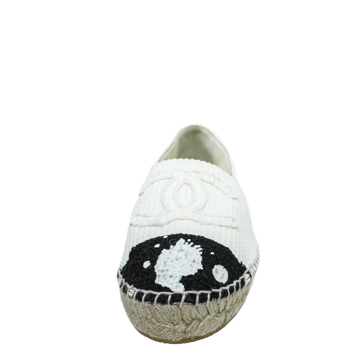 Chanel Bicolor CC Cap Toe Paint Espadrille 38