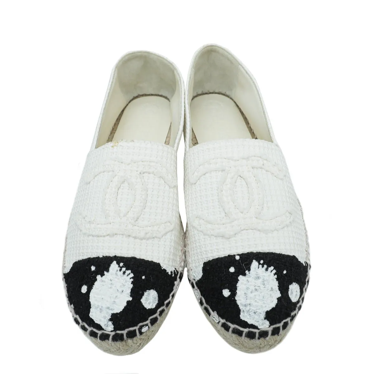 Chanel Bicolor CC Cap Toe Paint Espadrille 38