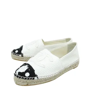 Chanel Bicolor CC Cap Toe Paint Espadrille 38