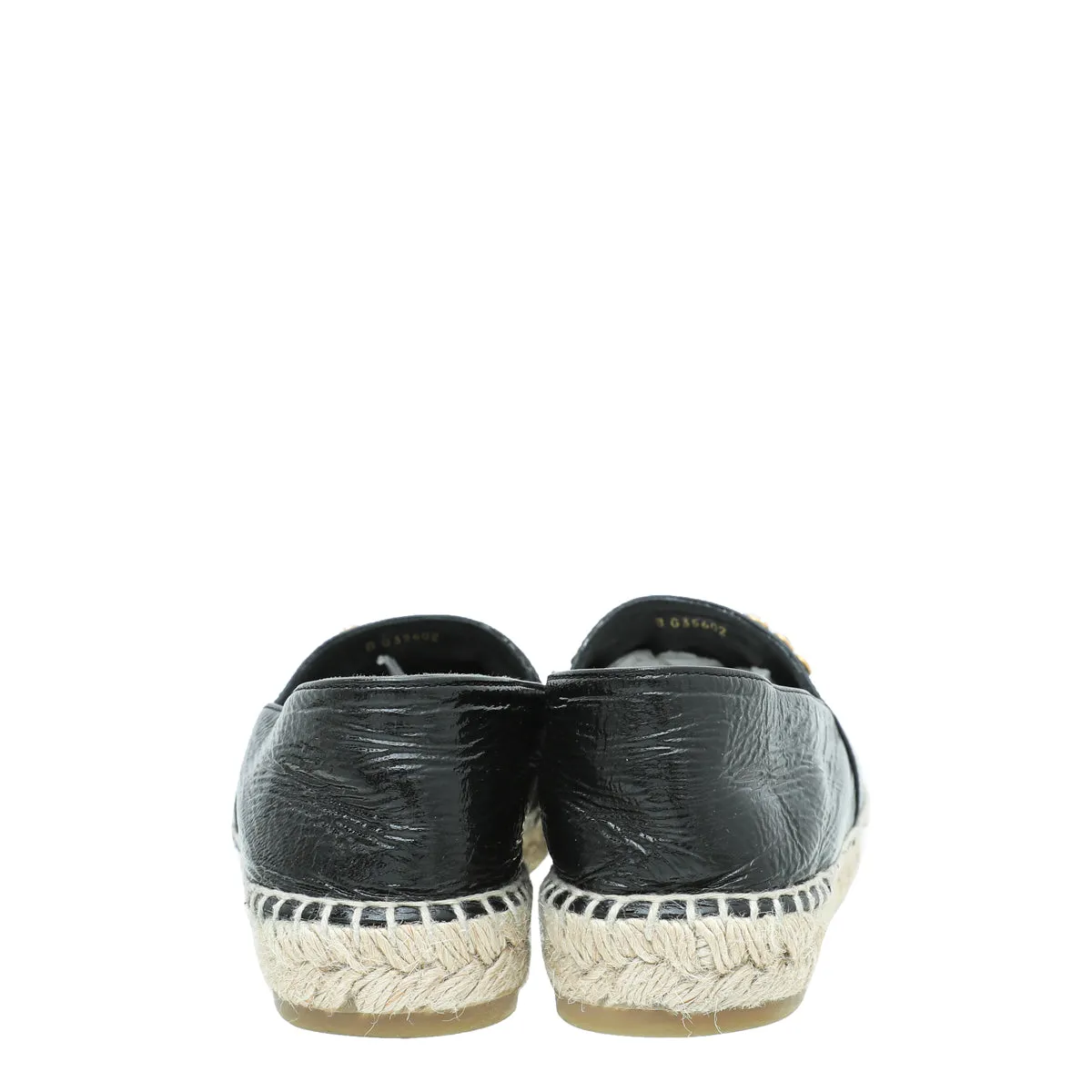 Chanel Black CC Crystal Cap Toe Espadrille 39