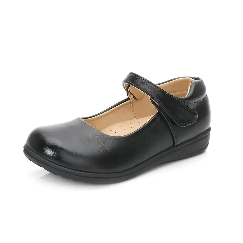 Children's Leather Shoes Spring - Summer |  Versatile Black School Girl Shoes
