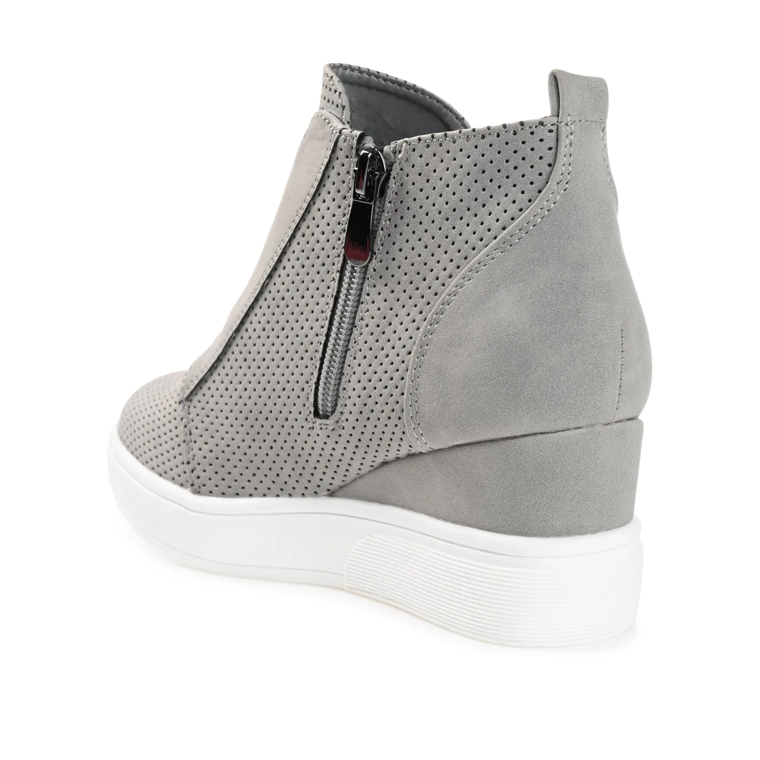 CLARA WEDGE SNEAKERS IN FAUX LEATHER