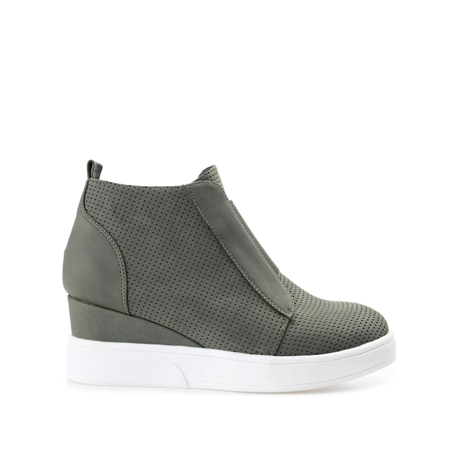 CLARA WEDGE SNEAKERS IN FAUX LEATHER