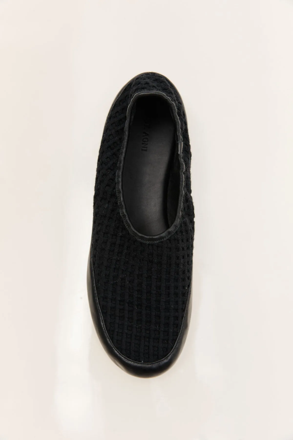 Cotton Grid Flats - Black