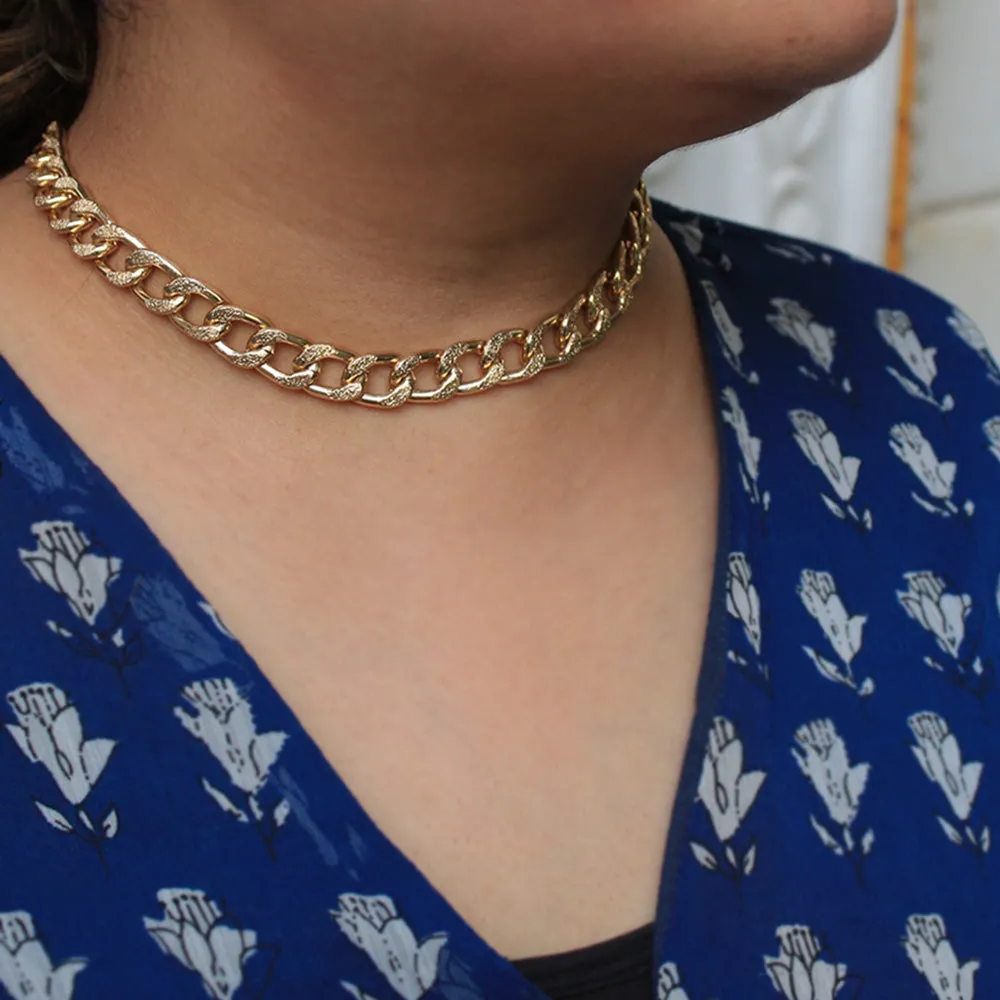 Curb Chain Choker Necklace