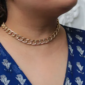 Curb Chain Choker Necklace