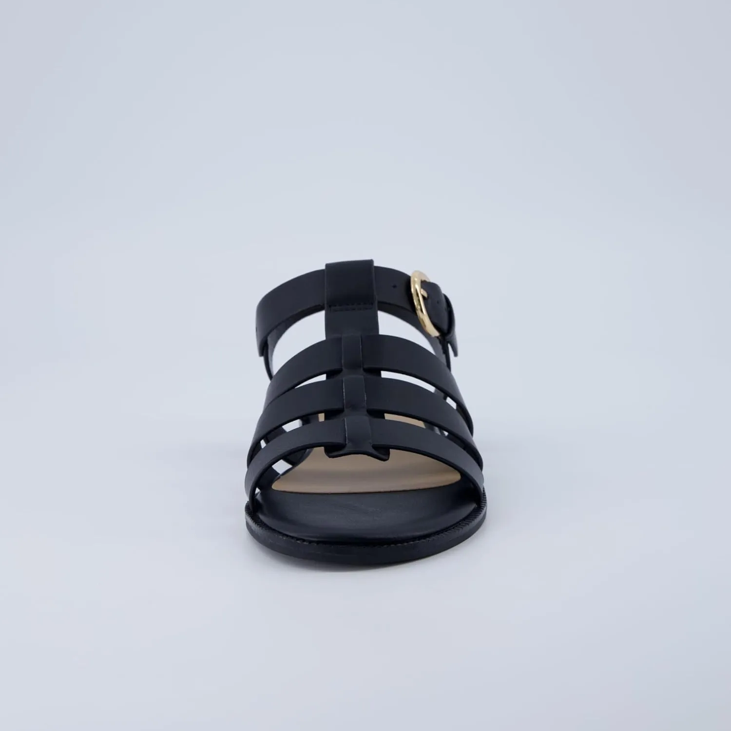 CUSHIONAIRE London Womens Strappy Fisherman Sandal  Vegan Leather Gladiator Style with Adjustable Ankle Strap   Memory Foam