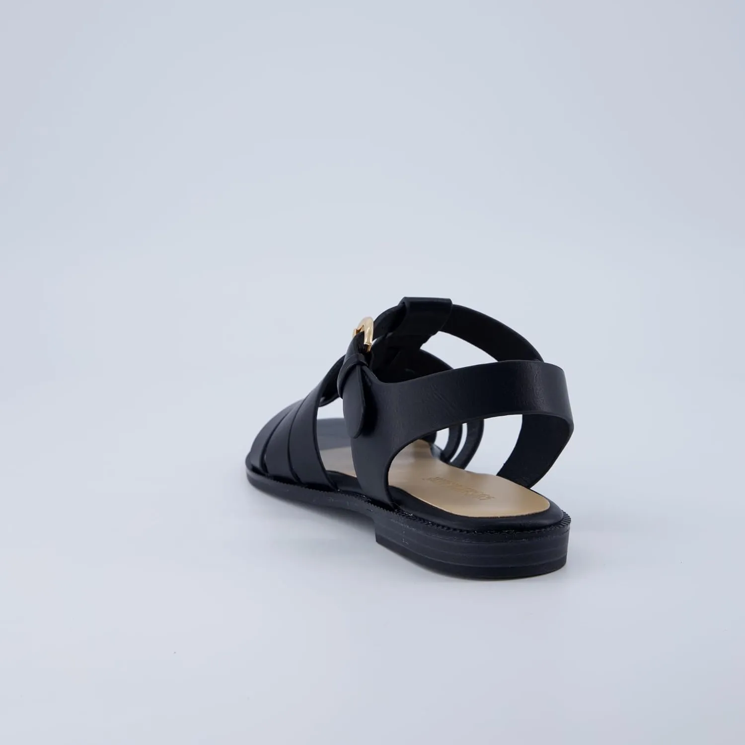 CUSHIONAIRE London Womens Strappy Fisherman Sandal  Vegan Leather Gladiator Style with Adjustable Ankle Strap   Memory Foam