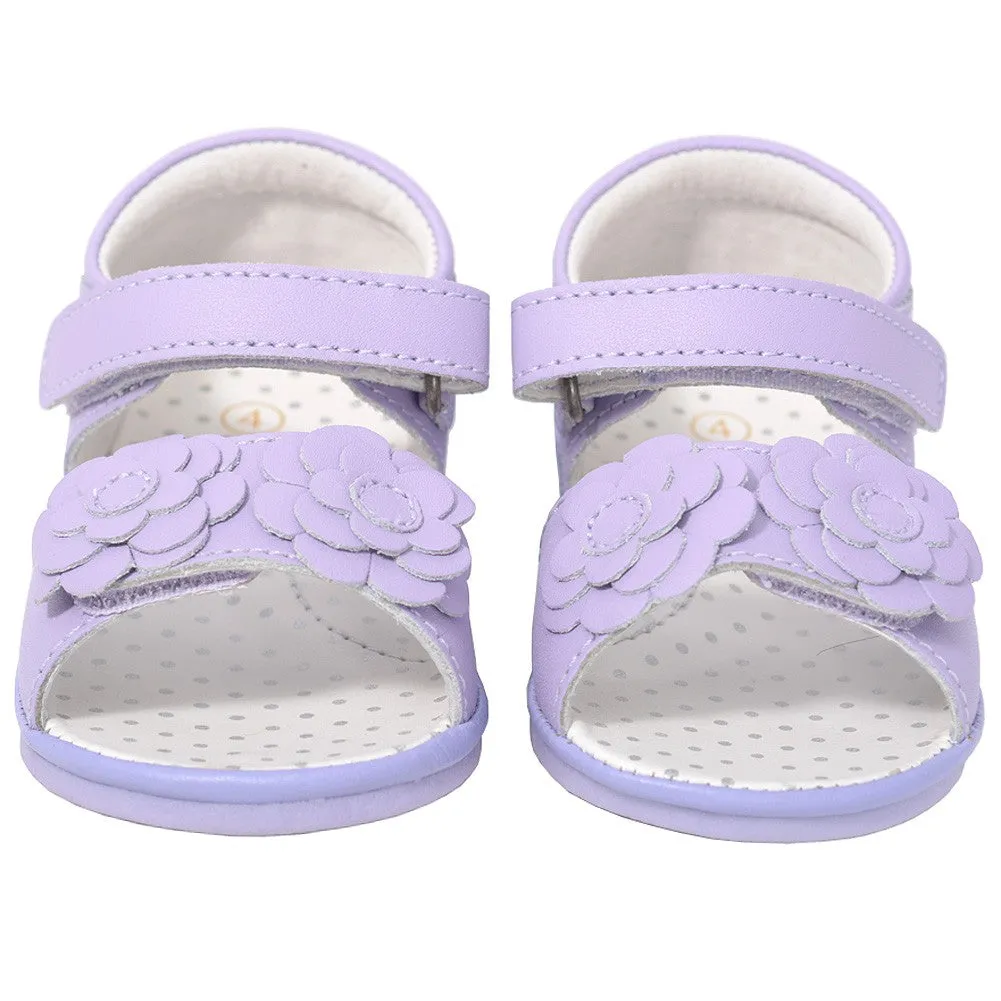 Cute Lilac Flower Strap Spring Sandals Baby Girls 1-Toddler 7