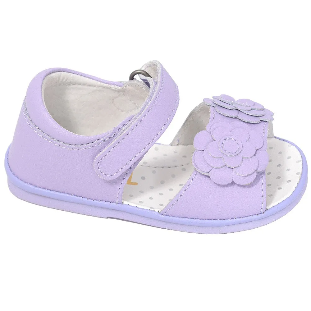 Cute Lilac Flower Strap Spring Sandals Baby Girls 1-Toddler 7
