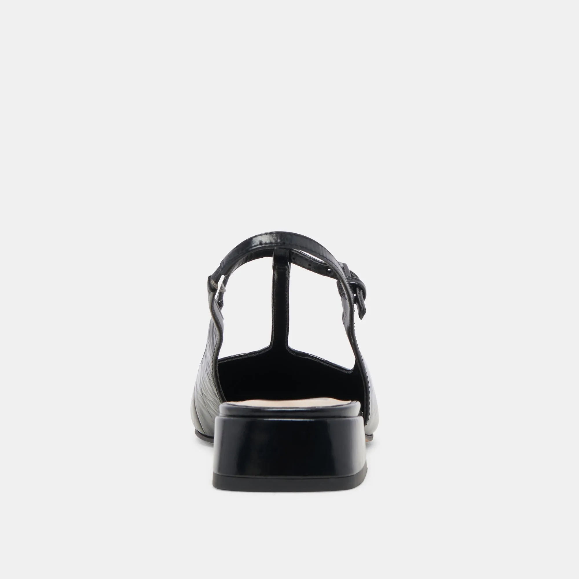 DEIDRA FLATS MIDNIGHT CRINKLE PATENT LEATHER - re:vita